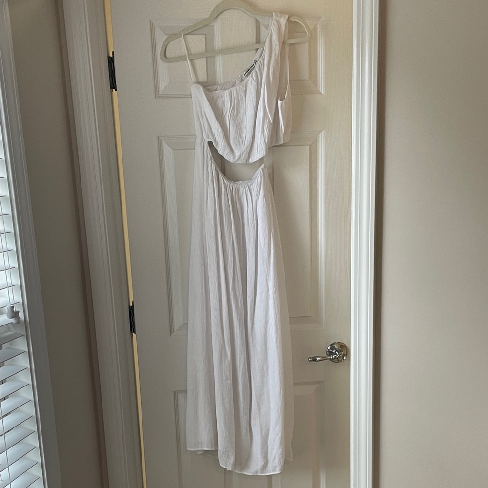 Abercrombie White One-Shoulder Maxi Dress NWT